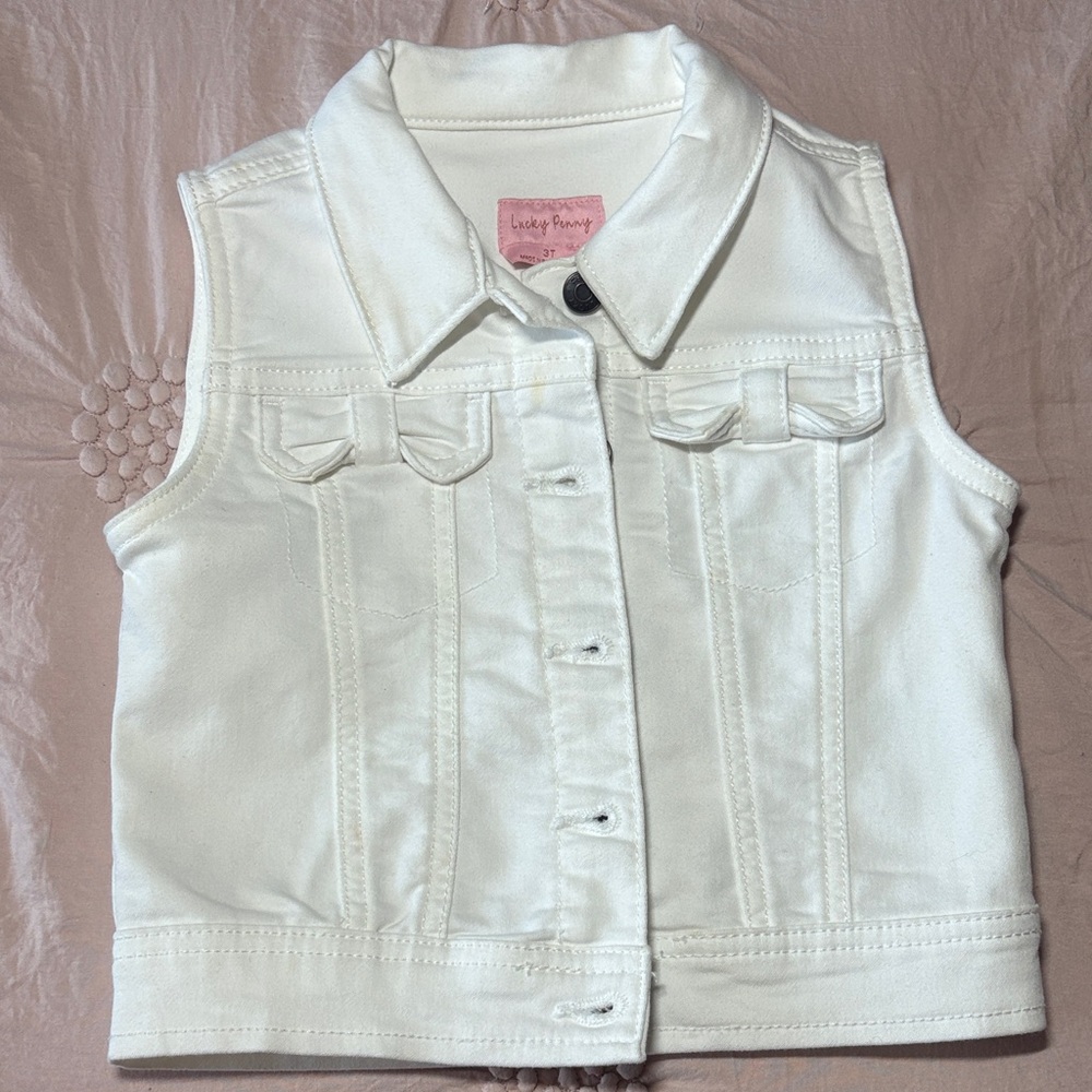 Kids Ivory Denim Vest